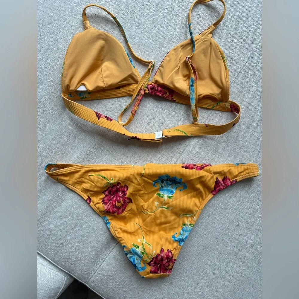 Onia Danni Bikini Top & Bottom with Floral Accents